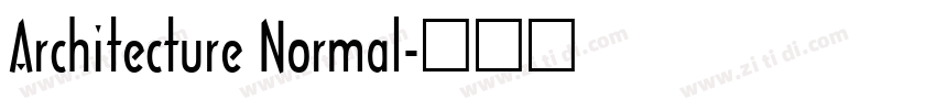 Architecture Normal字体转换